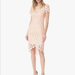 Shoshanna light pink floral laced fancy dress